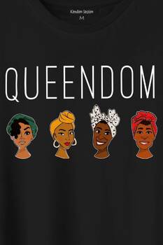 Queendom African Girl AfrikAli Kız Siyahi Kadın Baskılı Tişört Unisex T-Shirt