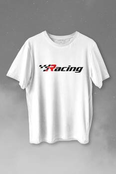 Racing Formula 1 Araba Yarışı Motor Drag Baskılı Tişört Unisex T-shirt