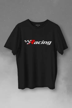 Racing Formula 1 Araba Yarışı Motor Drag Baskılı Tişört Unisex T-Shirt