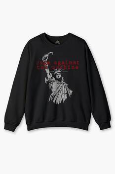 Rage Against the Machine RATM Siyah Sweatshirt Music Rock Metal Müzik Baskılı Sweat