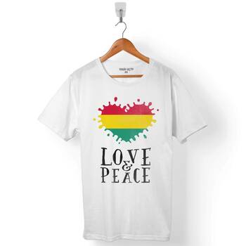 RAGGAE MUSIC LOVE AND PEACE DUB EKOLAYZER ERKEK TİŞÖRT