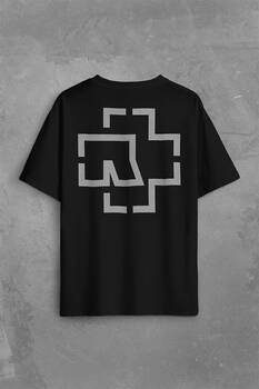 Rammstein Till Lindemann Logo Sırt Ön Baskılı Oversize Tişört Unisex T-Shirt