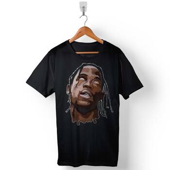 Rap Hiphop Sokak Travis Jacques Webster Baskılı Tişört Unisex T-Shirt