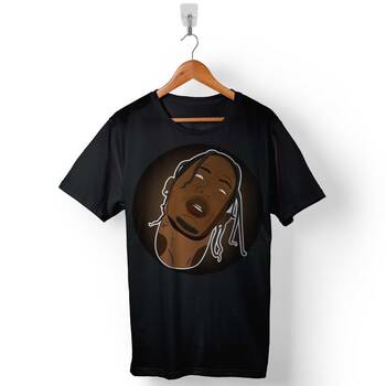 Rap Hiphop Sokak Travis Jacques Webster Baskılı Tişört Unisex T-Shirt