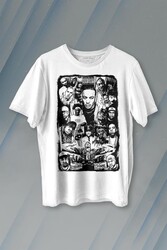 Rap Masters Hip Hop Ustalar Dre 2Pac Eminem Biggie Snoop Dogg Baskılı Tişört Unisex T-shirt - Thumbnail