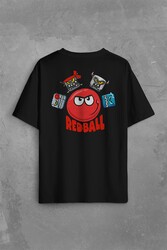 Red Ball 4 Redball Kırmızı Top Crazy Sırt Ön Baskılı Oversize Tişört Unisex T-Shirt - Thumbnail