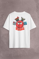 Red Ball 4 Redball Kırmızı Top Crazy Sırt Ön Baskılı Oversize Tişört Unisex T-Shirt - Thumbnail