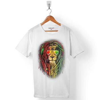 REGGAE BOB MARLEY ASLAN LION MÜZİK KRALI ERKEK TİŞÖRT