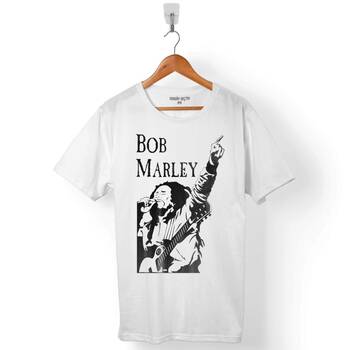 REGGAE BOB MARLEY GİTAR SAHNE MÜZİK KRALI ERKEK TİŞÖRT