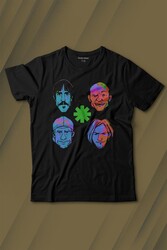 Rhcp Red Hot Chilli Peppers Faces Çizim Yüz Logo Flea Baskılı Tişört Çocuk T-shirt - Thumbnail