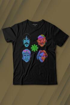 Rhcp Red Hot Chilli Peppers Faces Çizim Yüz Logo Flea Baskılı Tişört Çocuk T-shirt