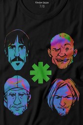 Rhcp Red Hot Chilli Peppers Faces Çizim Yüz Logo Flea Baskılı Tişört Çocuk T-shirt - Thumbnail