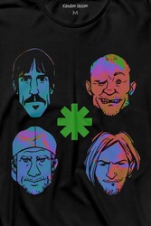 Rhcp Red Hot Chilli Peppers Faces Çizim Yüz Logo Flea Uzun Kollu Tişört Baskılı T-Shirt - Thumbnail