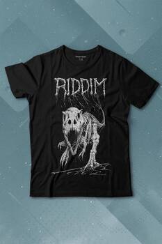 Riddim Dinazor T-Rex Metal Rock Dinosaurs Gothic Baskılı Tişört Çocuk T-shirt