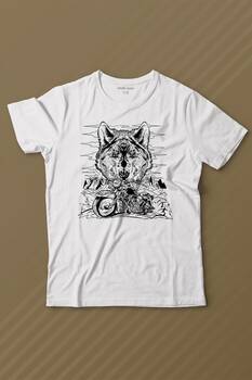 Ride To Wild Wolf And Motorcycle Kurt Ve Motor Outdoor Baskılı Tişört Çocuk T-shirt