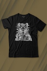 Ride To Wild Wolf And Motorcycle Kurt Ve Motor Outdoor Baskılı Tişört Çocuk T-shirt - Thumbnail