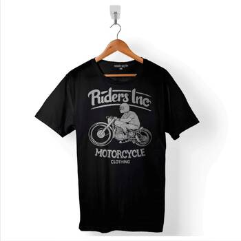 Riders Inc Motorcycle Clothing Motosiklet Kask Baskılı Tişört Unisex T-Shirt