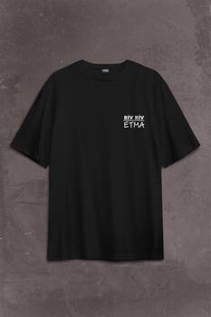 Riv Riv Etma Karadeniz Şivesi Rivrivriv Etme Sırt Ön Baskılı Oversize Tişört Unisex T-Shirt