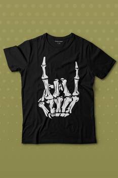 Rock And Roll Music Sert Müzik Baskılı Tişört Çocuk T-shirt