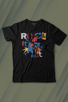 Rockstar Rock It Out Guitar Gitarist Baskılı Tişört Çocuk T-shirt