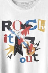 Rockstar Rock It Out Guitar Gitarist Baskılı Tişört Unisex T-shirt - Thumbnail