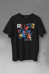 Rockstar Rock It Out Guitar Gitarist Baskılı Tişört Unisex T-Shirt - Thumbnail