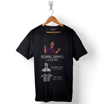 Ronaldınho Efsane Messı Ronaldo Baskılı Tişört Unisex T-Shirt