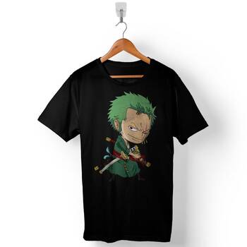 Roronoa Zoro Logo Baskılı Tişört Unisex T-Shirt