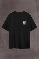 Şah Mat Satranç Check Mate Chess Kral Kralıçe Gambit Sırt Ön Baskılı Oversize Tişört Unisex T-Shirt - Thumbnail