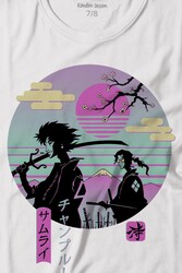 Samurai Chillhop Samuray Japonca Chill Baskılı Tişört Çocuk T-shirt - Thumbnail