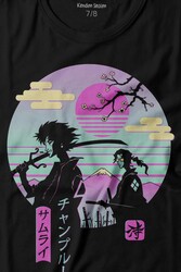 Samurai Chillhop Samuray Japonca Chill Baskılı Tişört Çocuk T-shirt - Thumbnail