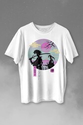 Samurai Chillhop Samuray Japonca Chill Baskılı Tişört Unisex T-shirt - Thumbnail