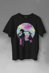 Samurai Chillhop Samuray Japonca Chill Baskılı Tişört Unisex T-Shirt - Thumbnail