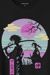 Samurai Chillhop Samuray Japonca Chill Baskılı Tişört Unisex T-Shirt - Thumbnail