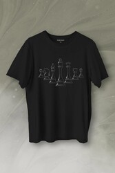 Satranç Zeka Strateji Oyunu Santranç Baskılı Tişört Unisex T-Shirt - Thumbnail