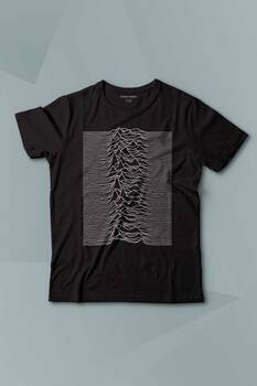 Ses Dalgası Müzik Joy Division Albüm Kapağı Çizgiler Baskılı Çocuk Tişört Kısa Kollu