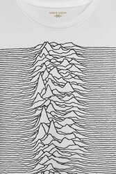 Ses Dalgası Müzik Joy Division Albüm Kapağı Çizgiler Baskılı Tişört Unisex T-shirt - Thumbnail