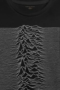 Ses Dalgası Müzik Joy Division Albüm Kapağı Çizgiler Baskılı Tişört Unisex T-shirt