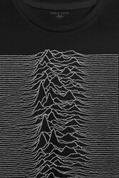 Ses Dalgası Müzik Joy Division Albüm Kapağı Çizgiler Baskılı Tişört Unisex T-shirt - Thumbnail