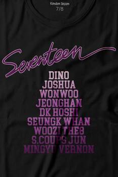 Seventeen K-Pop Music Group Shining Diamond Baskılı Tişört Çocuk T-shirt