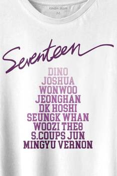 Seventeen K-Pop Music Group Shining Diamond Baskılı Tişört Unisex T-shirt