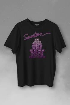 Seventeen K-Pop Music Group Shining Diamond Baskılı Tişört Unisex T-Shirt