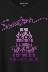 Seventeen K-Pop Music Group Shining Diamond Baskılı Tişört Unisex T-Shirt - Thumbnail