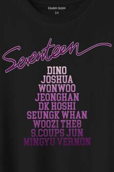 Seventeen K-Pop Music Group Shining Diamond Baskılı Tişört Unisex T-Shirt