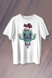 Sevimli Canavar Retro Monster Daft Punk 90lar Baskılı Tişört Unisex T-shirt - Thumbnail