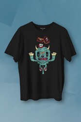 Sevimli Canavar Retro Monster Daft Punk 90lar Baskılı Tişört Unisex T-shirt - Thumbnail