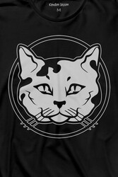 Sevimli Kedi Minik Bıyıklı Cat Minnoş Uzun Kollu Tişört Baskılı T-Shirt - Thumbnail