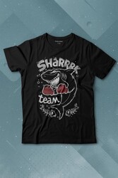 Shark Team Köpek Balığı Boks Fight Dövüşü Baskılı Tişört Çocuk T-shirt - Thumbnail