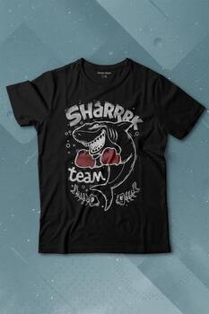 Shark Team Köpek Balığı Boks Fight Dövüşü Baskılı Tişört Çocuk T-shirt