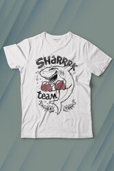 Shark Team Köpek Balığı Boks Fight Dövüşü Baskılı Tişört Çocuk T-shirt - Thumbnail